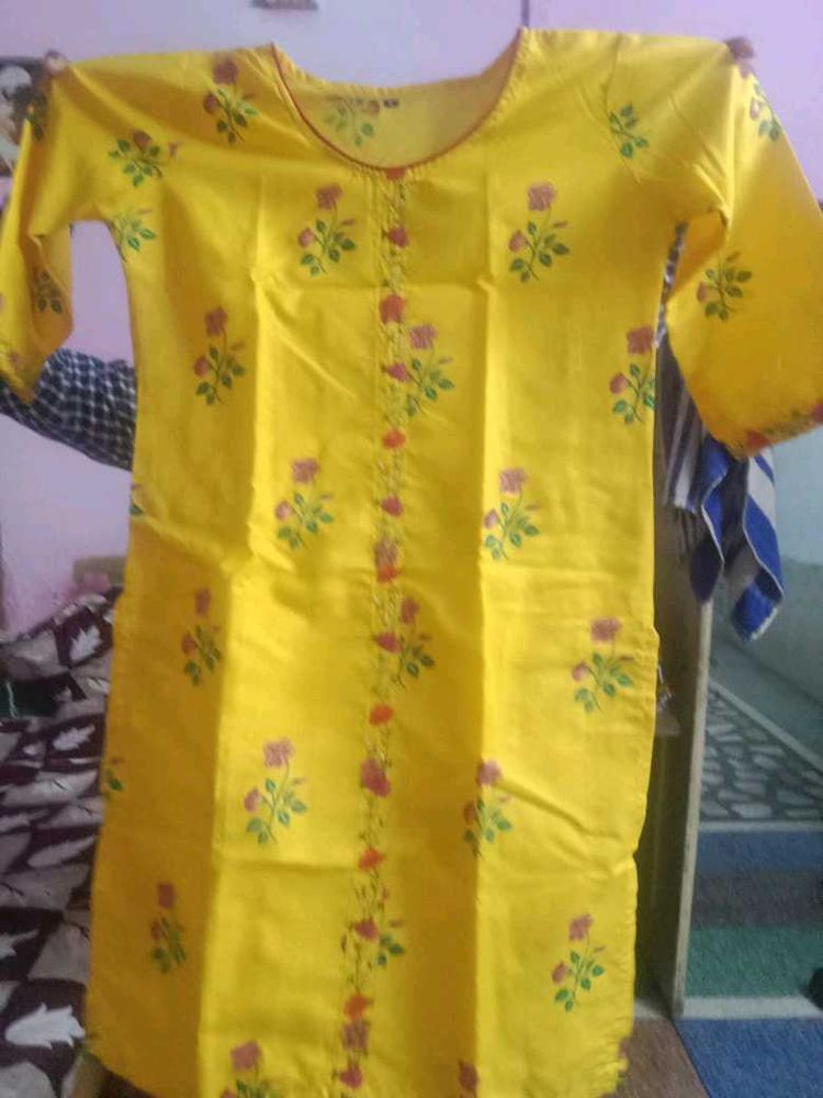 Yellow Floral Kurta