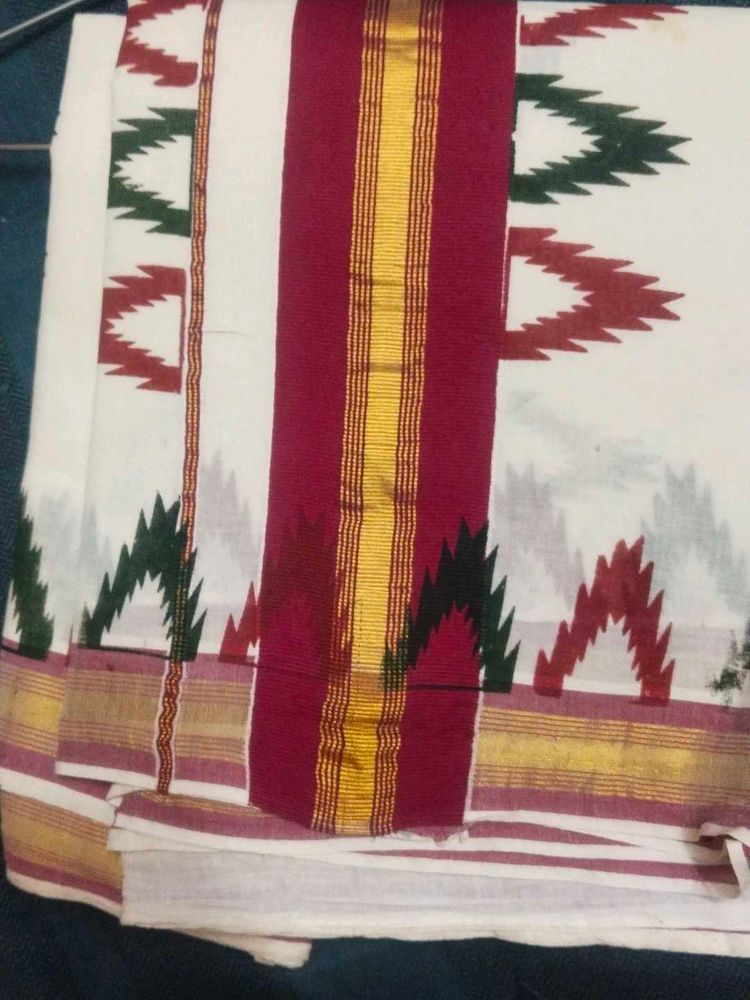 Kerala Cotton Dhoti with Border
