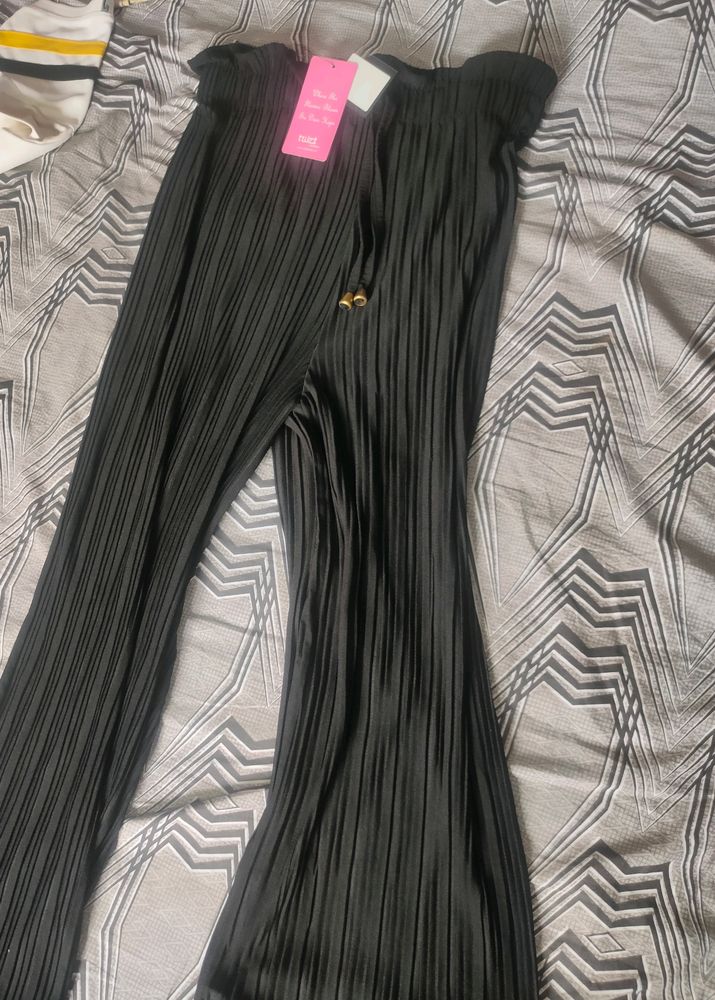 Black Elastic Trouser Pant