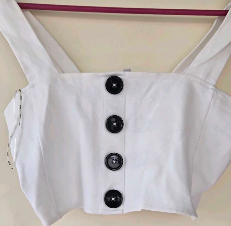White Crop Top