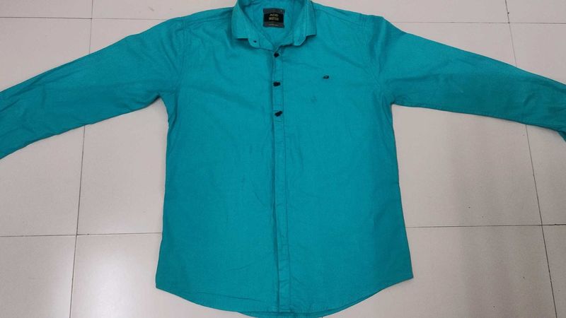 Men&#39;s Teal Casual Shirt