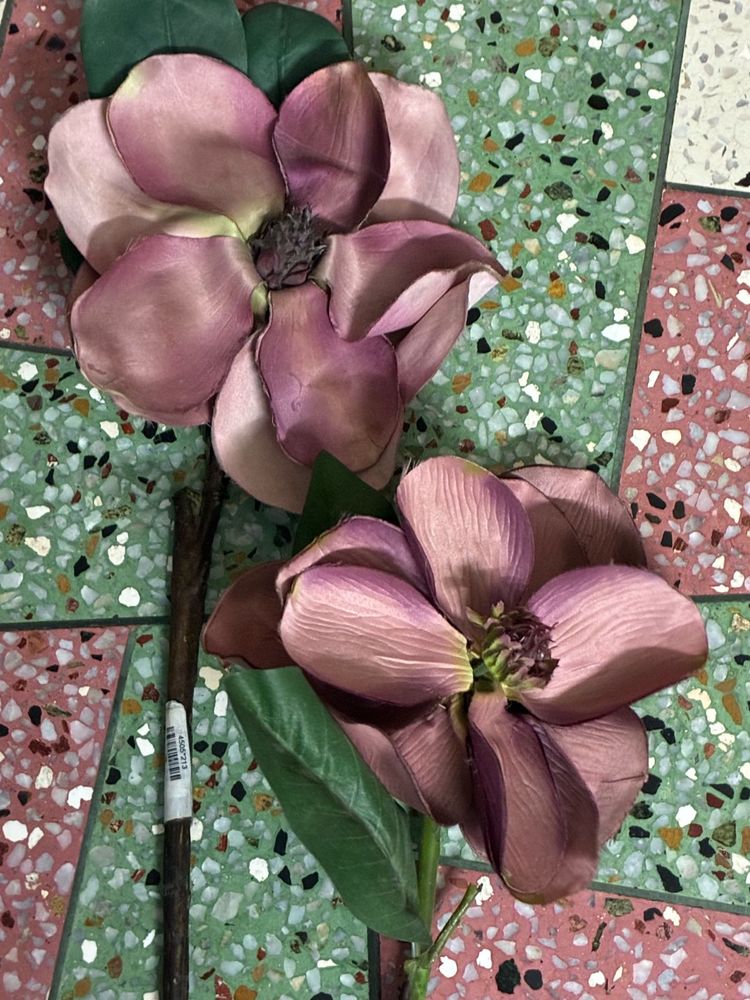 Set of 2 Artificial Magnolia Flowers
