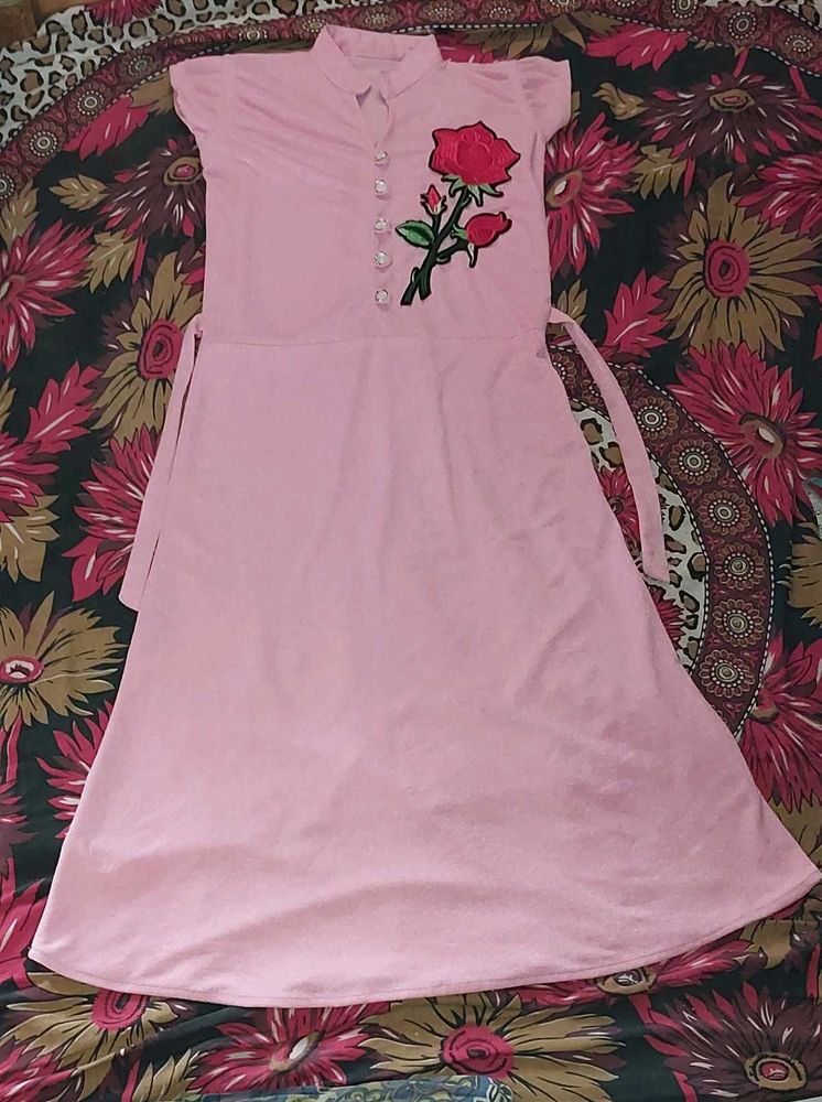 Pink Patchwork Kurti