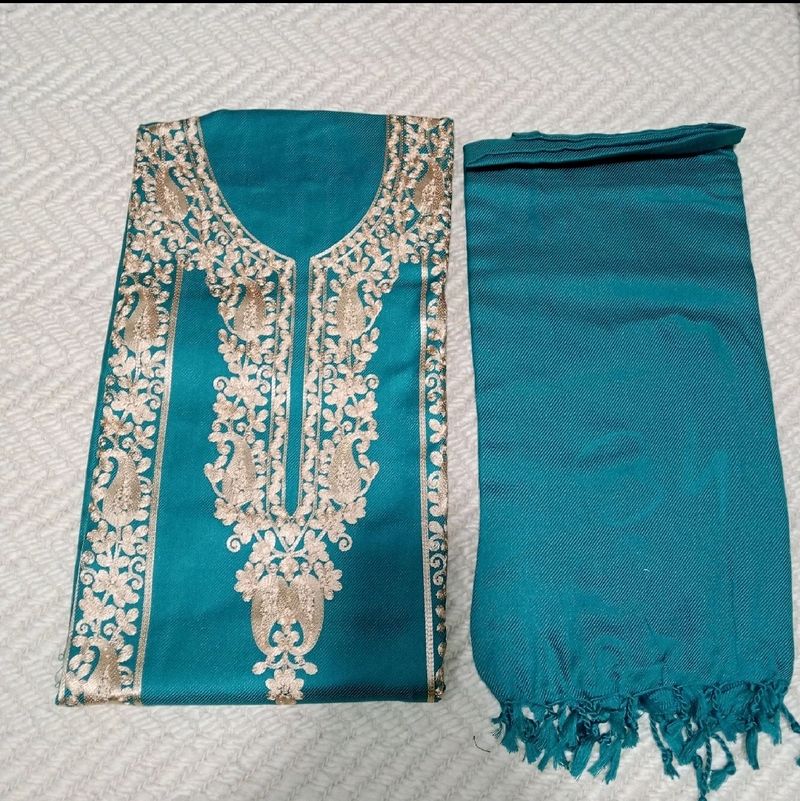 Teal Embroidered Salwar Kameez Set