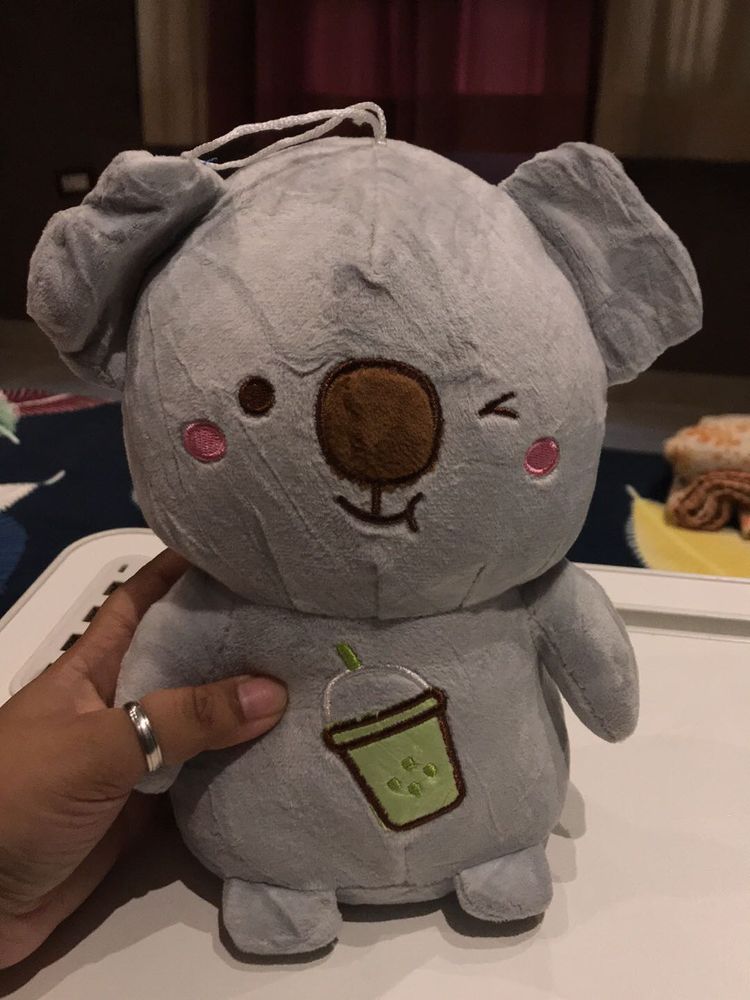 Koala Plushie with Boba Tea