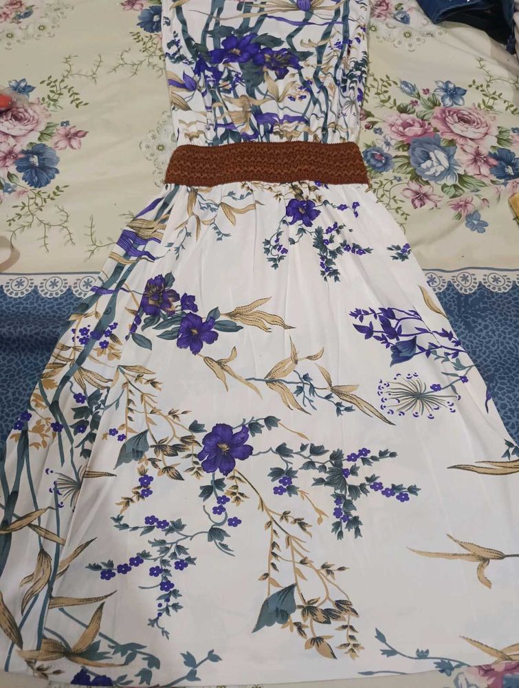 Floral Dress with Belt