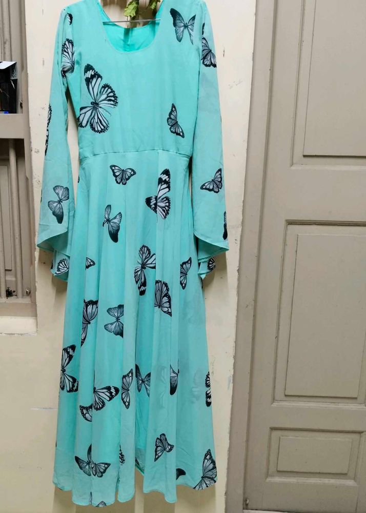Butterfly Print Maxi Dress condition very 👍🏻 goo
