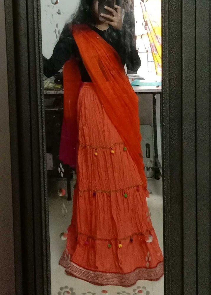 Orange Long Skirt 🧡