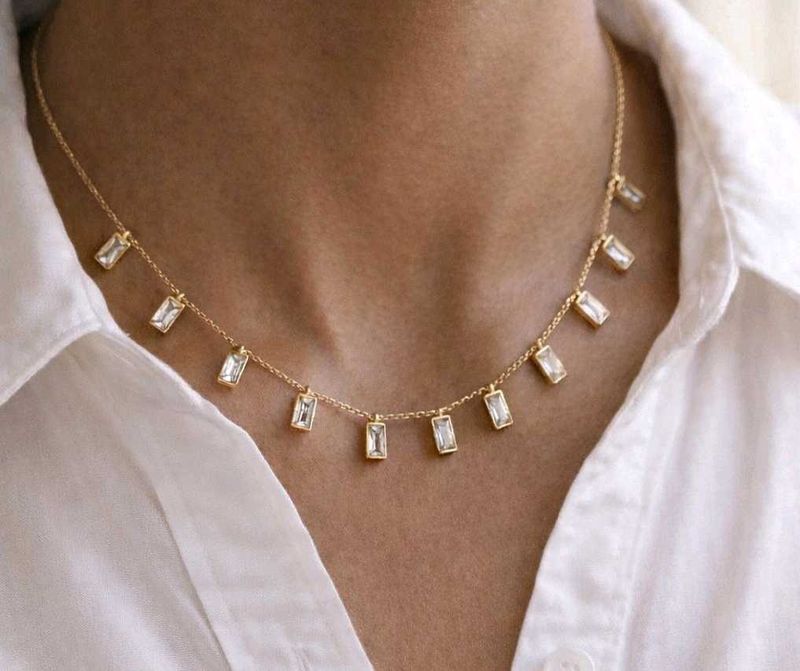 Baguette chain anti tarnish 316L