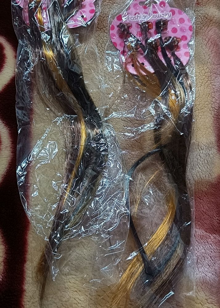 Artificial Hair Strands (12 Pcs) In 6 Colors