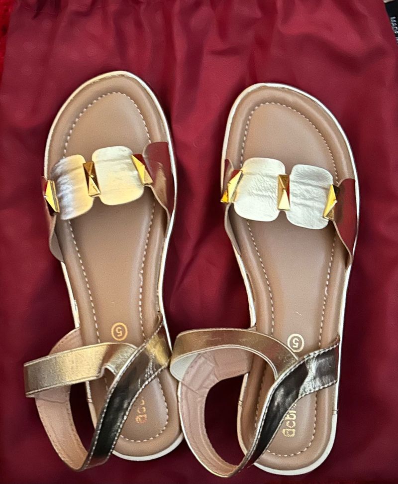 Gold Accent Sandals