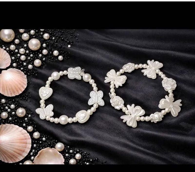 Pearl &amp; Butterfly Bracelets (Set of 2)