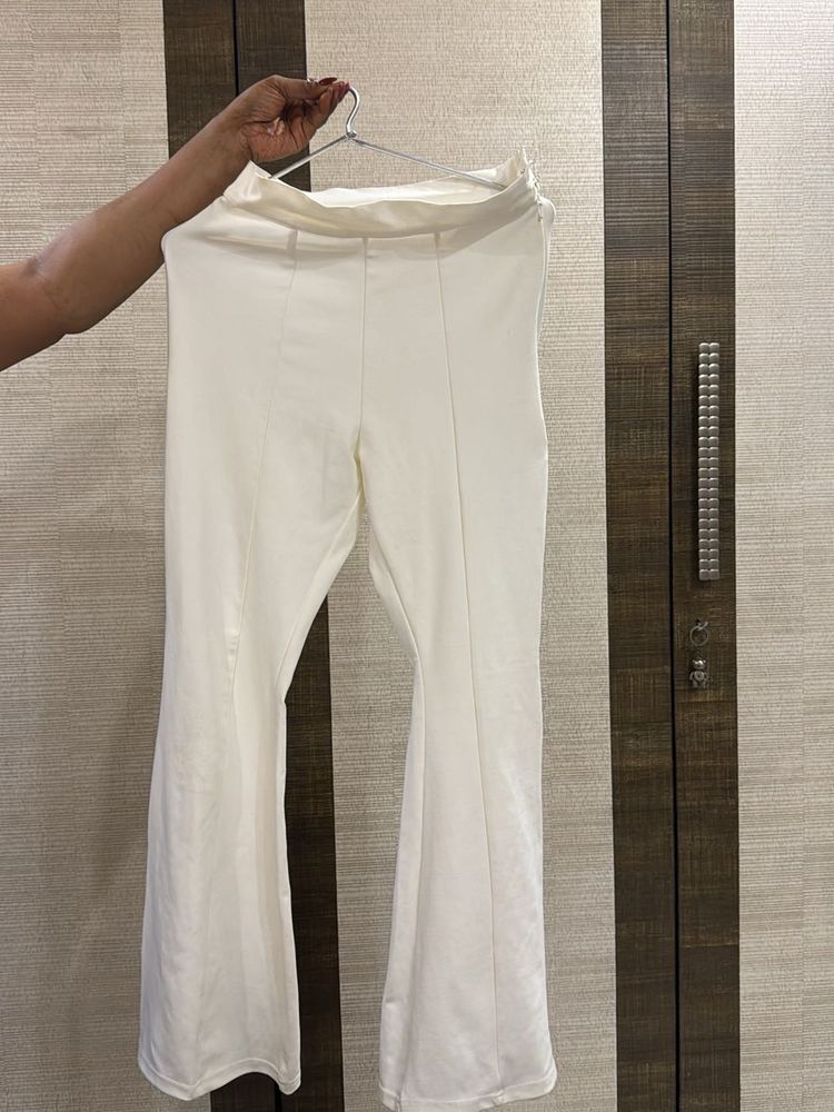 White Bootcut Pants