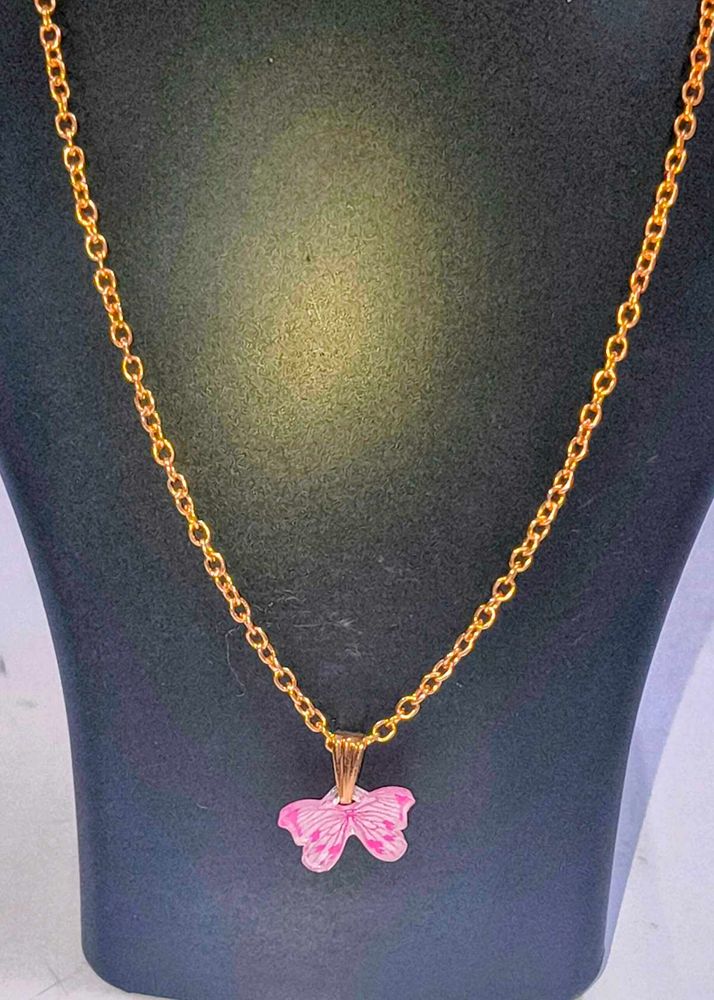 Butterfly Pendant Necklace chain Elegan