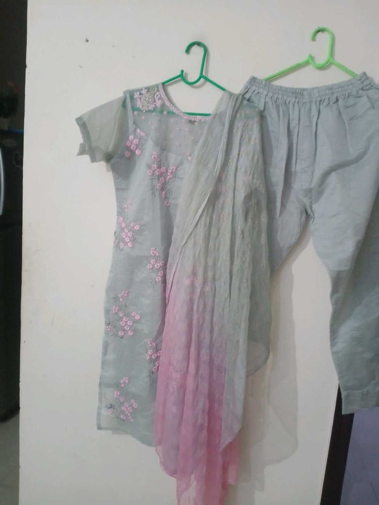 Elegant Embroidered Kurta Set