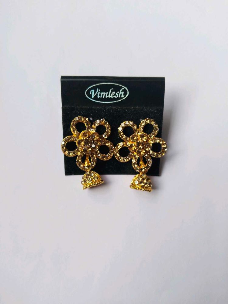 Vimlesh Floral Jhumka Earrings