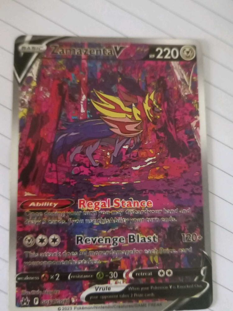 Zamazenta V Pokemon Card