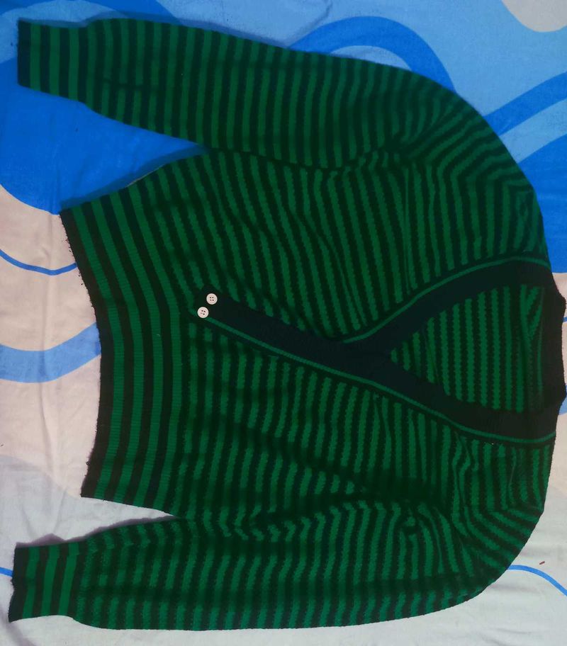 Striped Green Cardigan