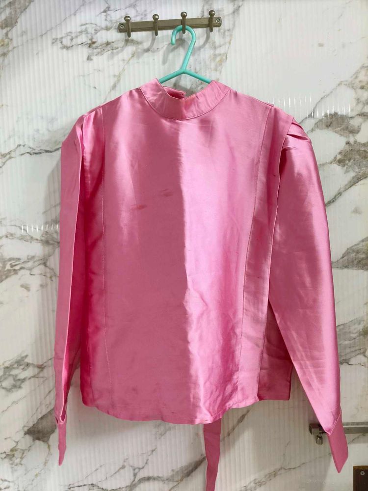 Pink High Neck Tunic
