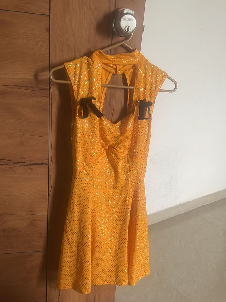 Sparkly Yellow Party Dress
