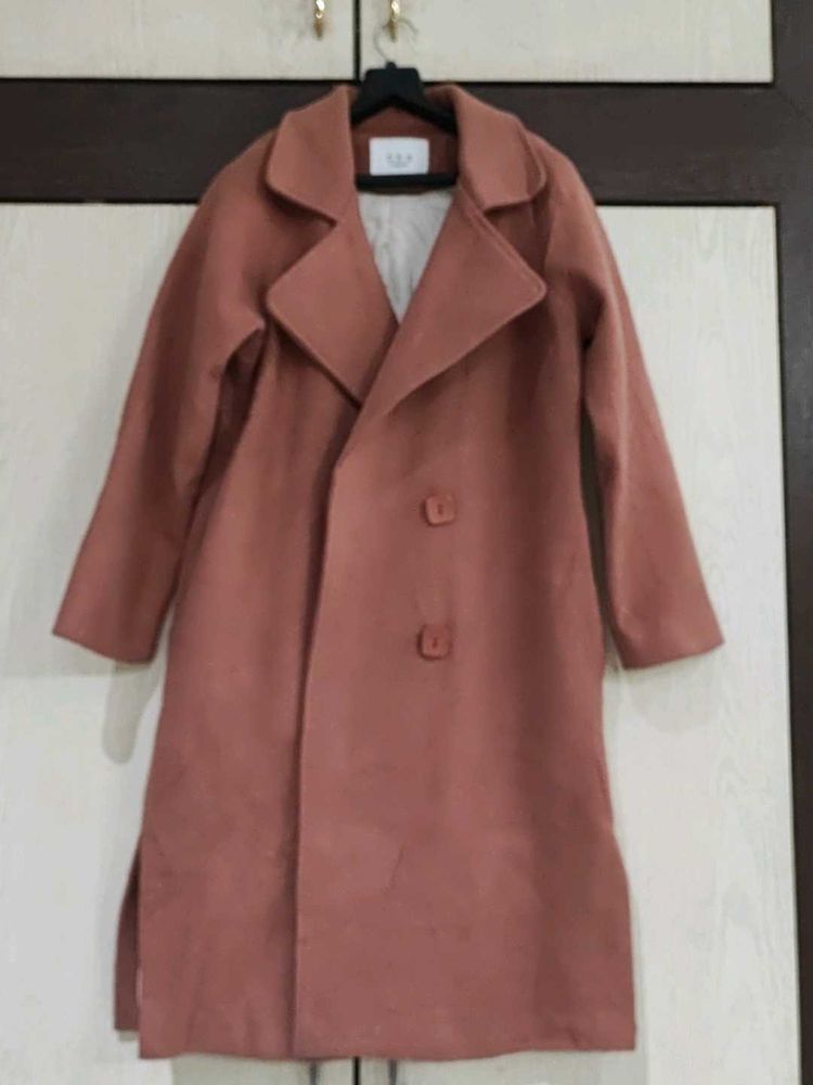 Elegant Pink Trench Coat
