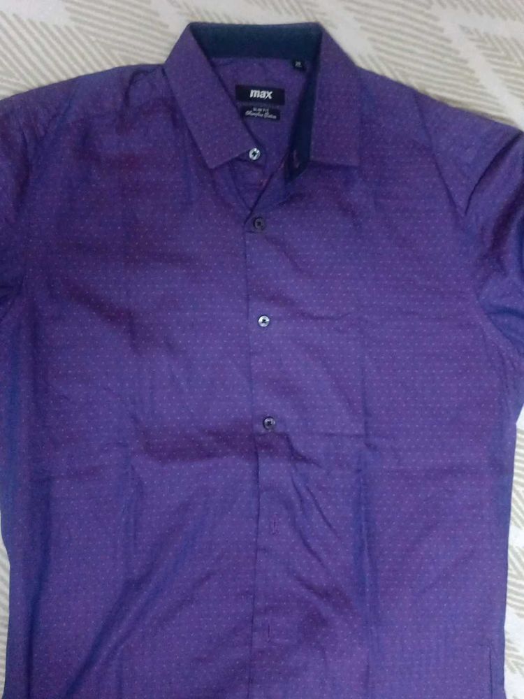 MAX Purple Printed Shirt