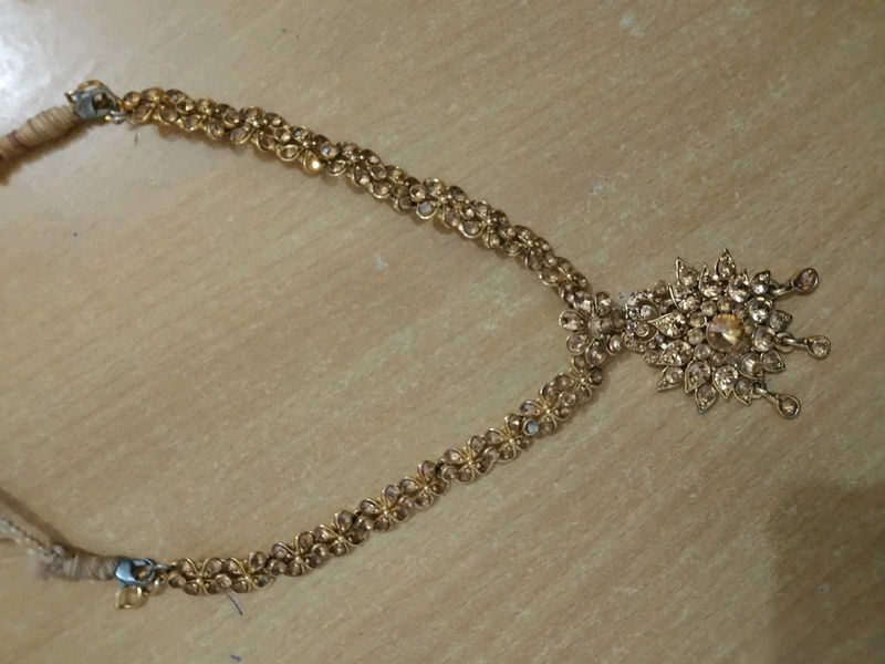 Gold-Toned Floral Necklace