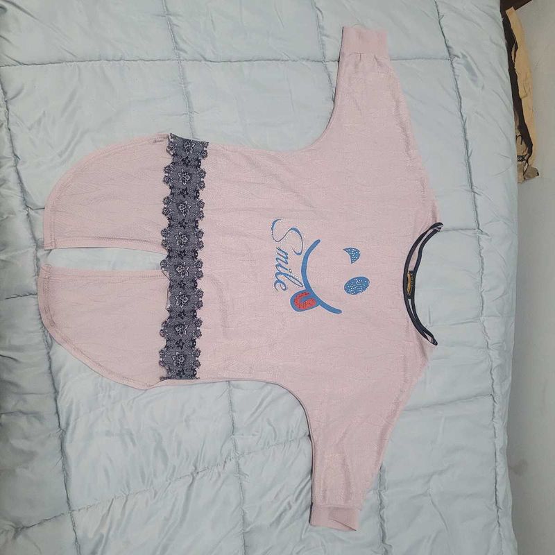 Cute Pink &#39;Smile&#39; Top