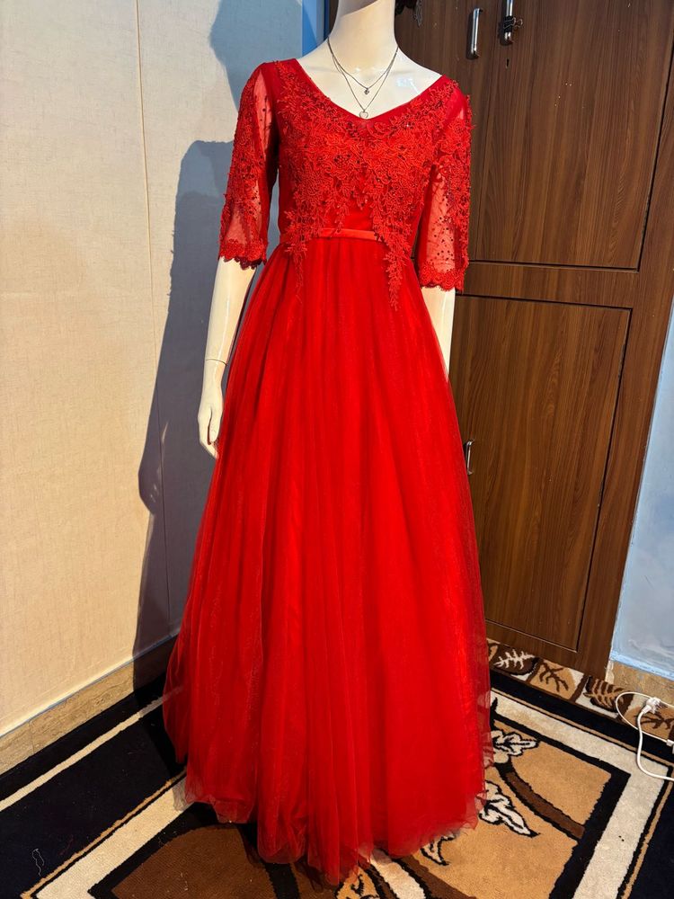 Red Ethnic Gown