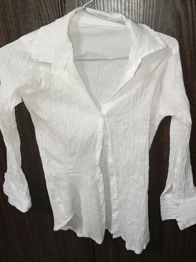 White Textured Shirt