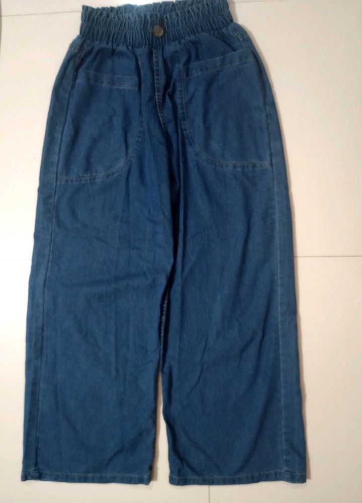 Wide Leg Denim Jeans