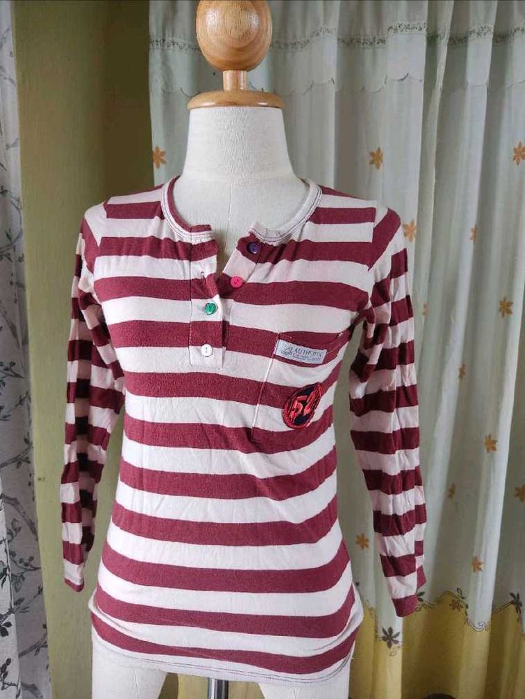Striped Long Sleeve Top