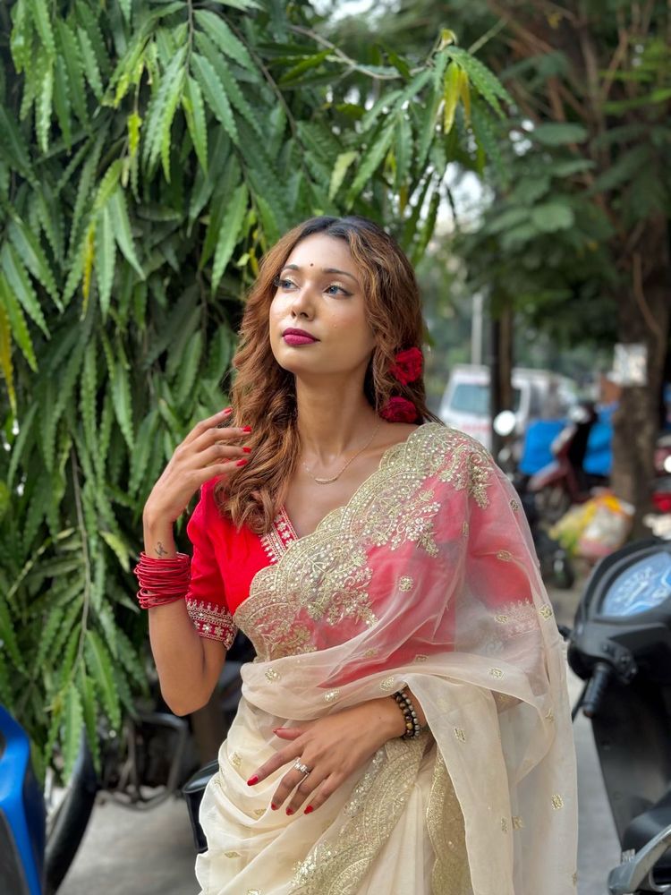 Elegant Embroidered Saree