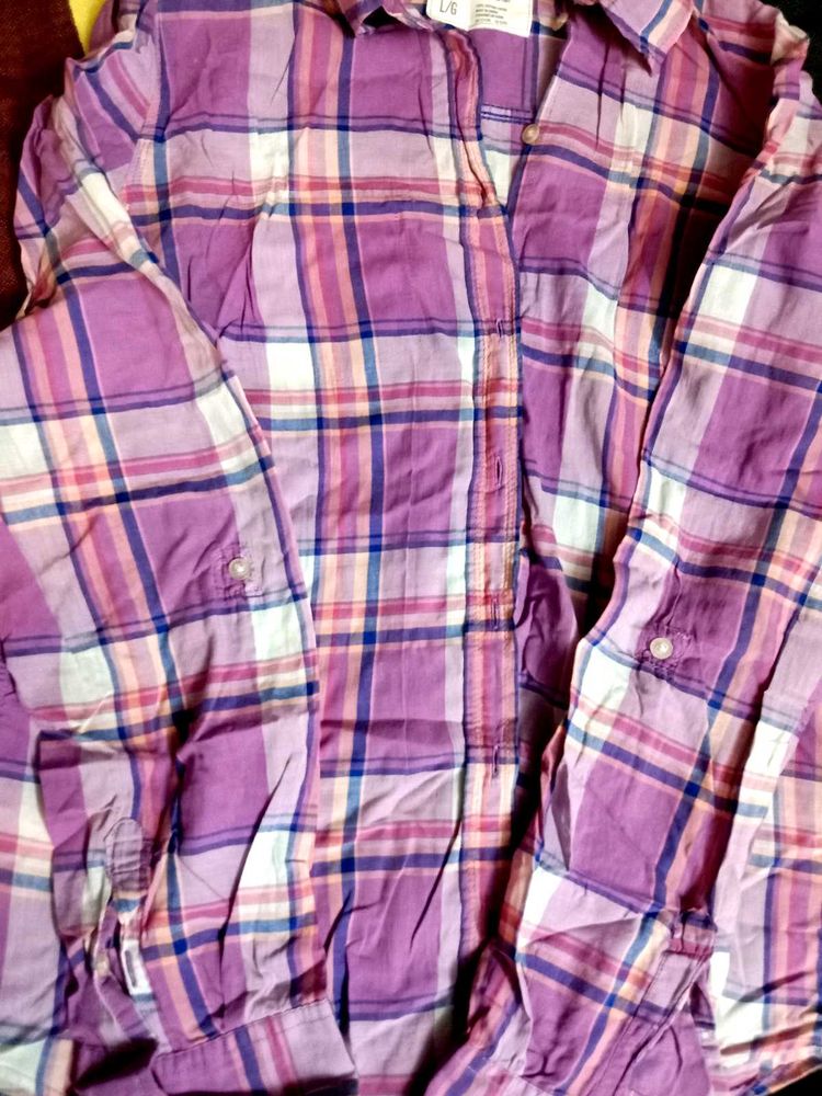 Purple Plaid Shirt