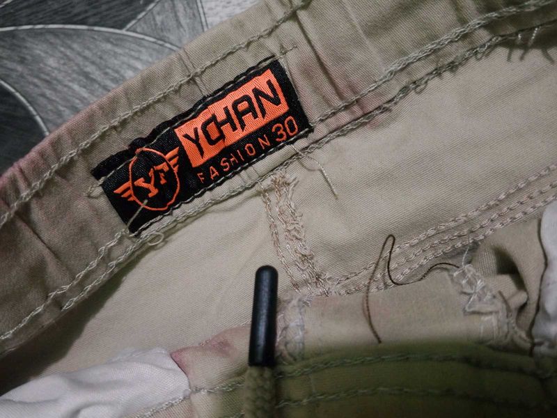 Y-Chan Fashion Khaki Cargo Shorts