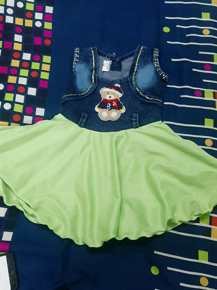 Its Baby Girl Frock Denims