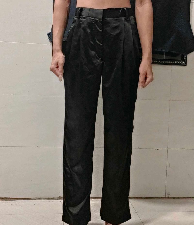 ELEGANT BLACK PANTS FORMAL BOTTOM.