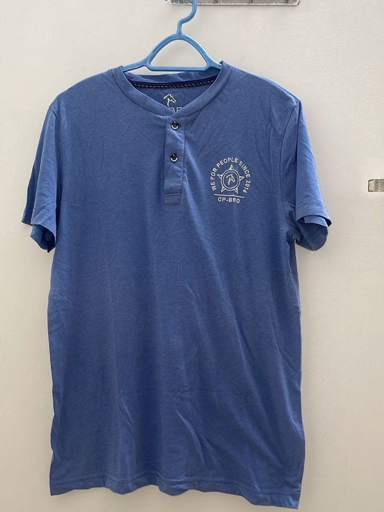 Blue Henley T-Shirt