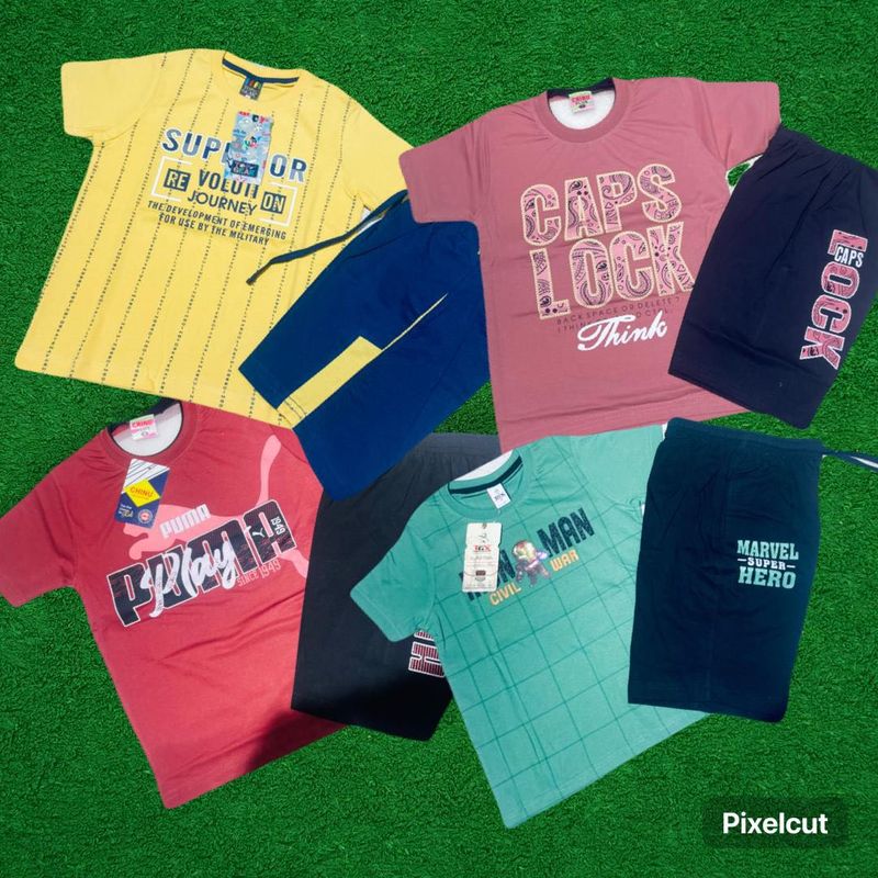 Combo Of 5 T-shirt Shorts Suit