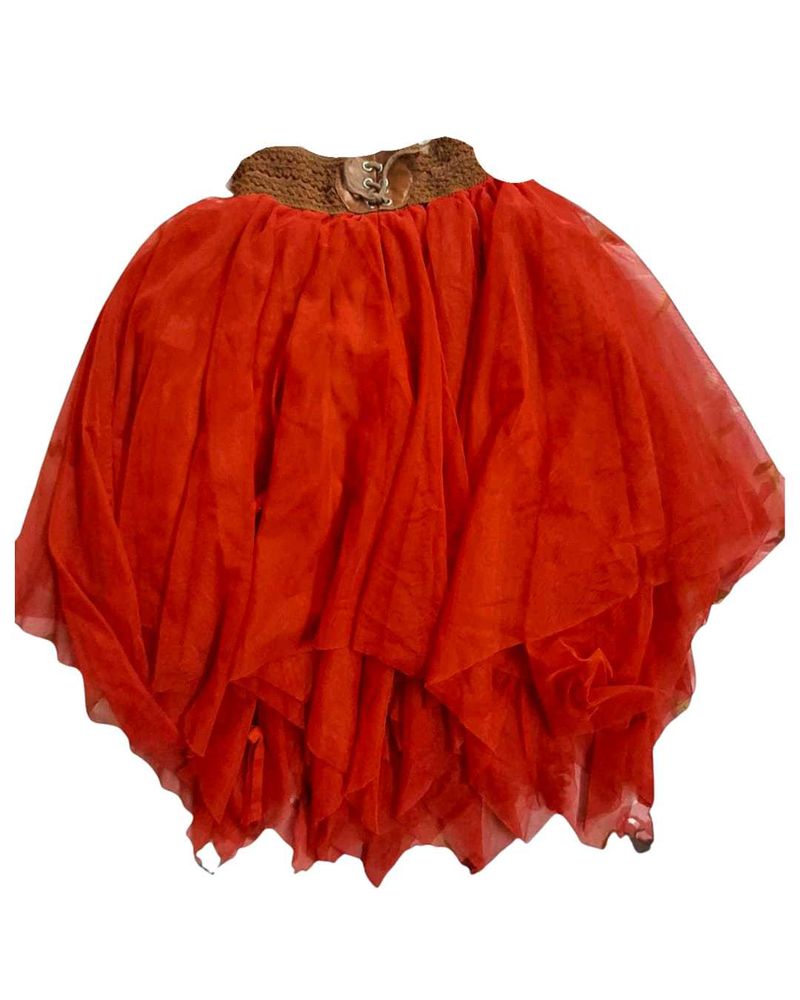 Red Tiered Skirt