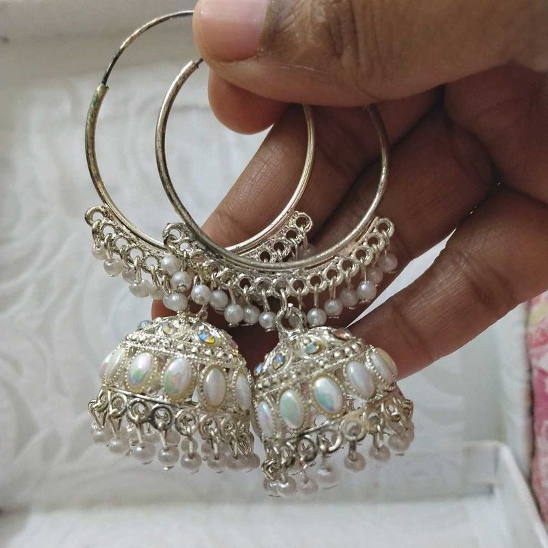 Hoop Jhumka Earrings