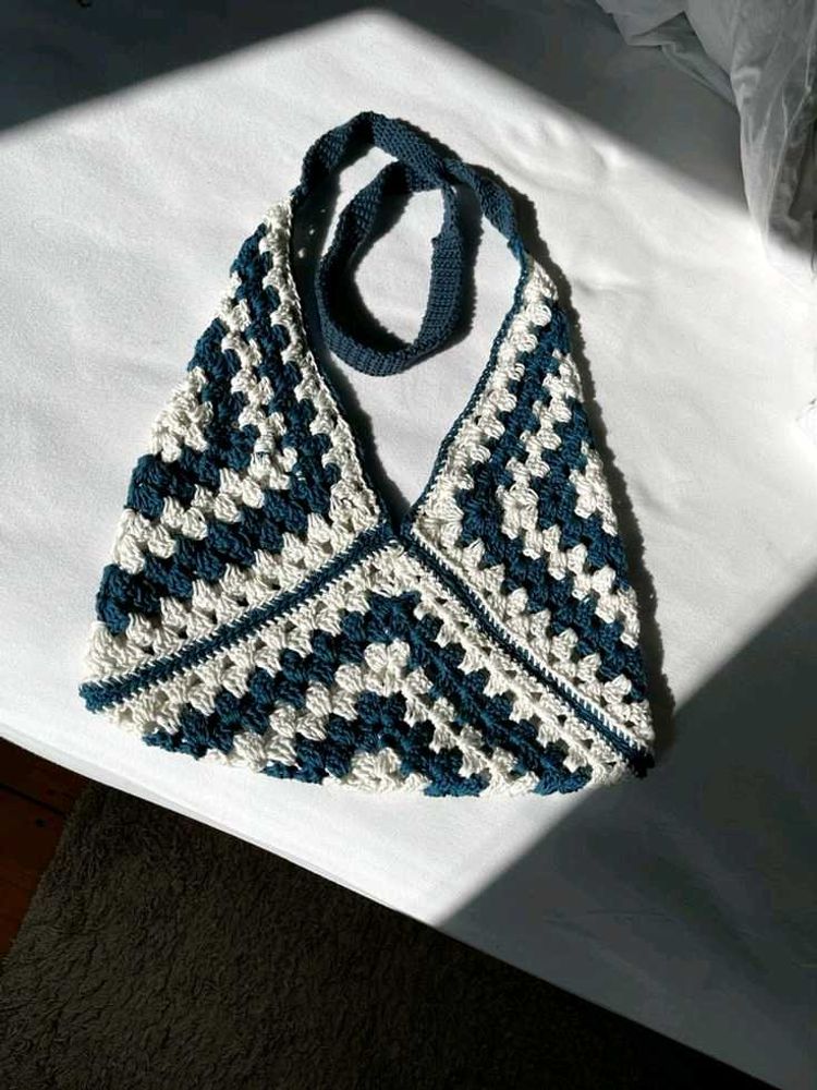 Unique Crochet Granny Square Tote Bag