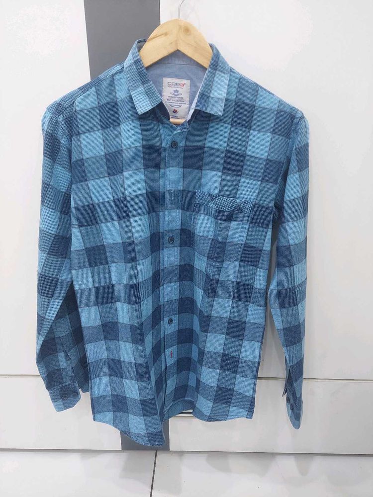 Blue Checkered Casual Shirt