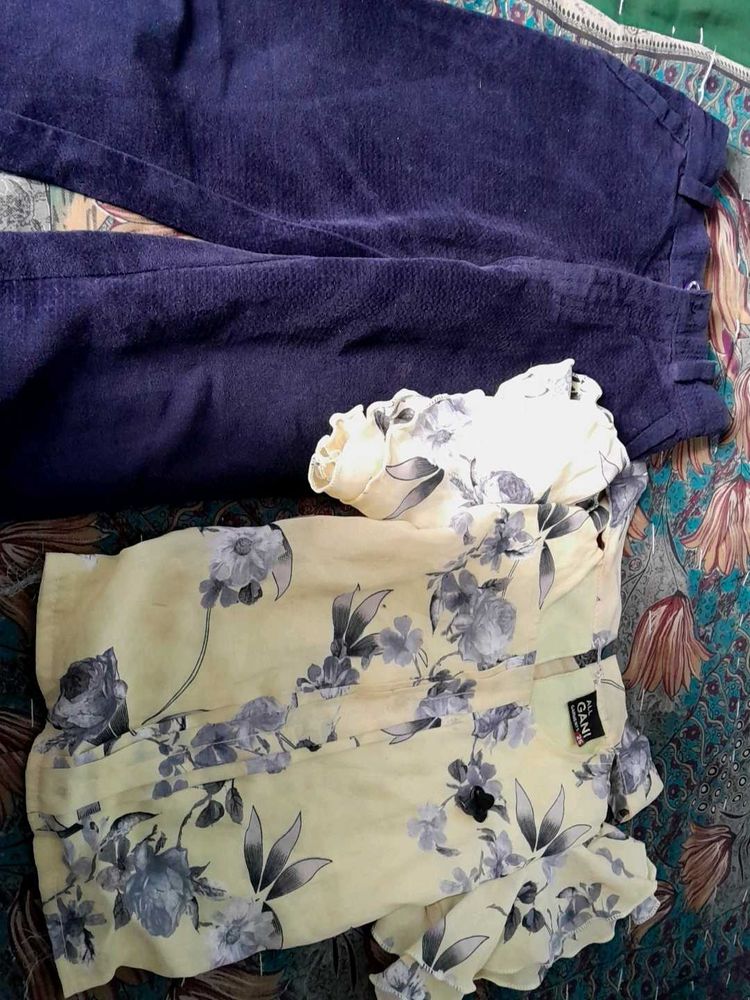 Floral Top &amp; Pants Set