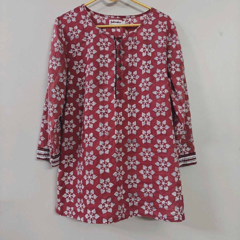Fabindia Floral Print Tunic Top