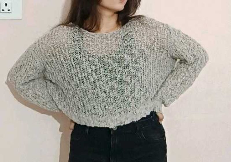 Cropped Cutout Sweater