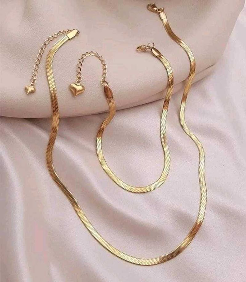 Gold Herringbone Set