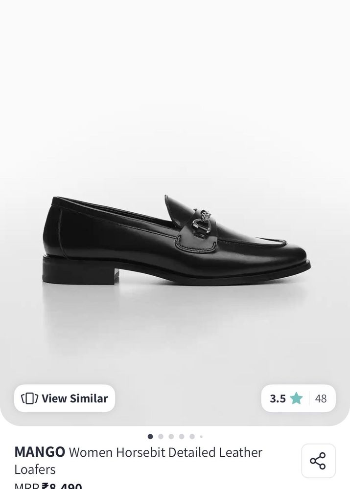 Mango Leather Horsebit Loafers