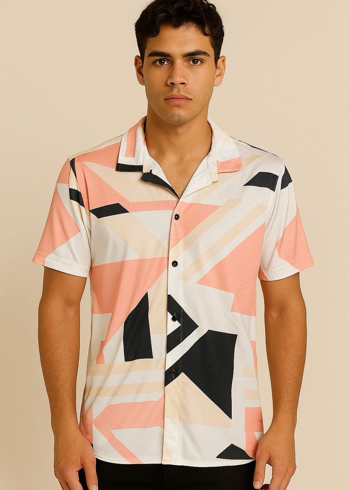 PRINTED POLYESTER SHIRT FOR MEN