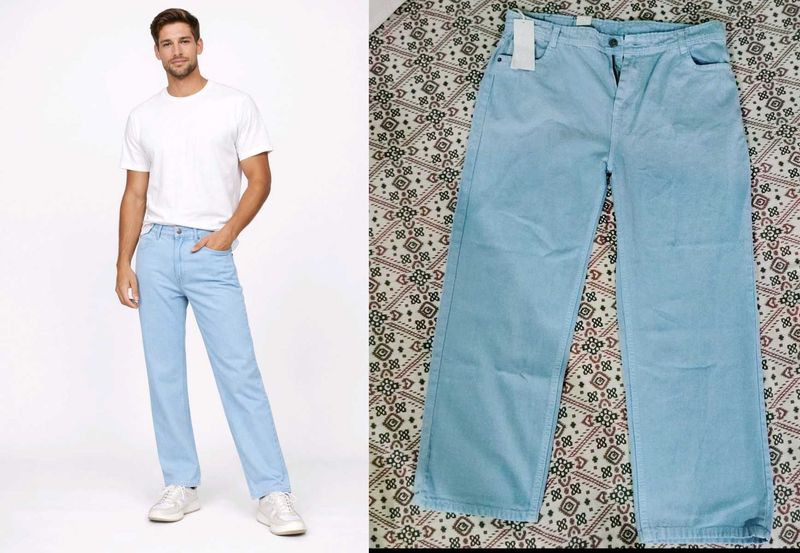 Light Blue Wide Leg Jeans